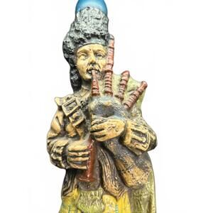 Vintage 1960s Italian Ceramic Bagpipe Player Wine Decanter – 13" KLEM